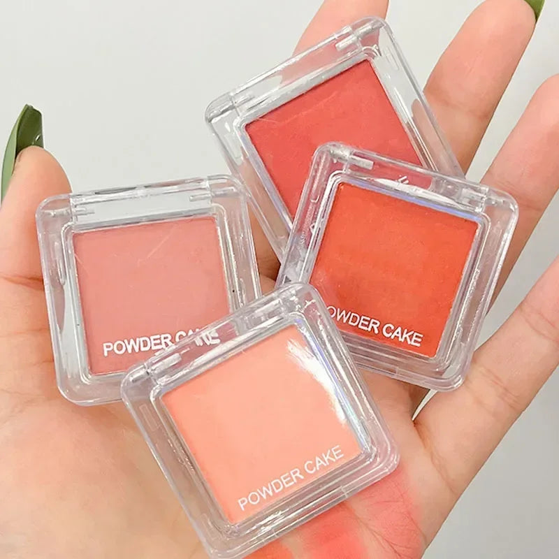 Face Blusher Matte Natural Cheek Tint Brighten Face Waterproof Face Contouring Cosmetics Blush Powder Soft Female Makeup 1Pcs