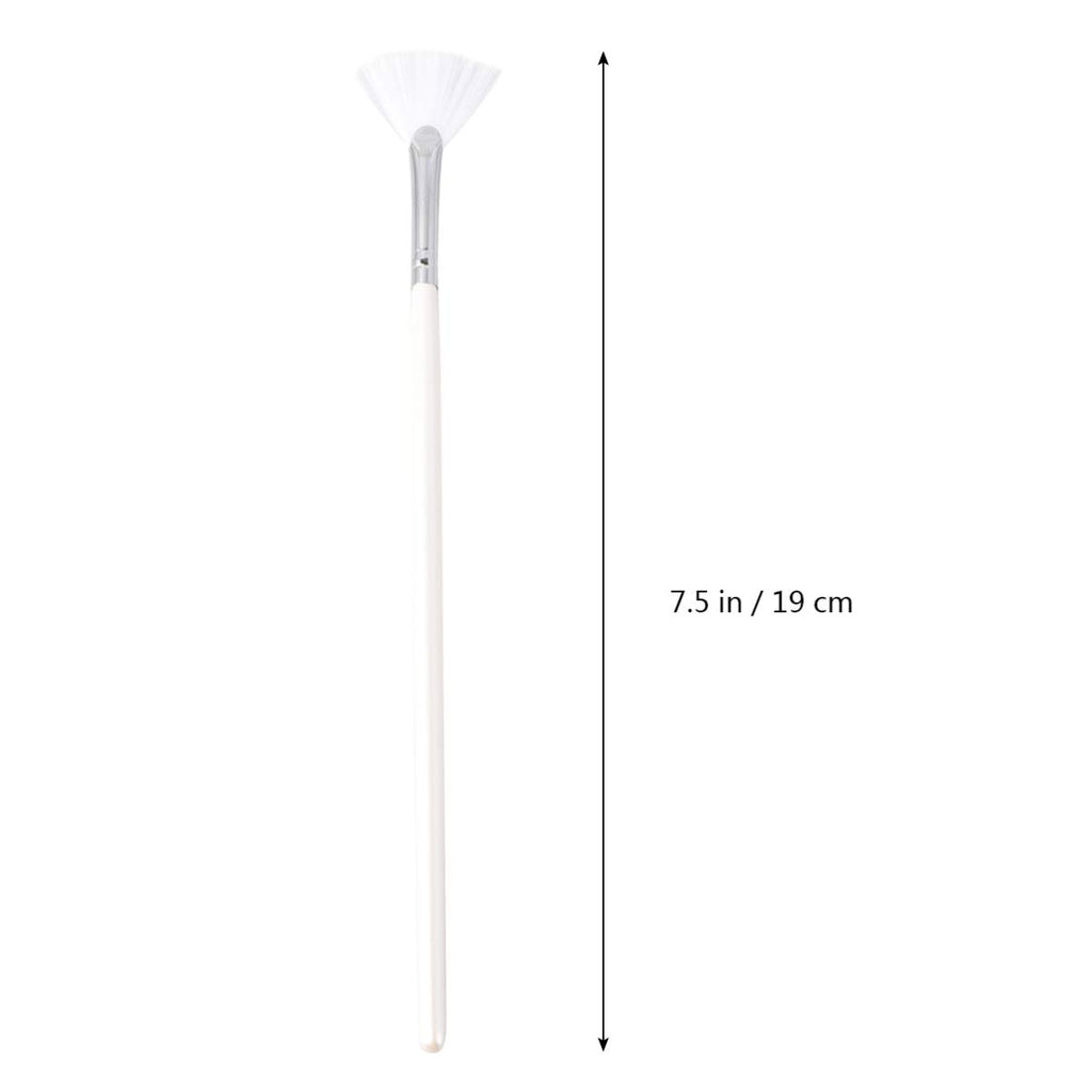 Fan 3Pcs Facial Soft Facial Mask Applicator Mask Long Handle Fan Shape Mask Diy Soft Makeup Cosmetic Tools for Peel Mask Makeup Facial Brush