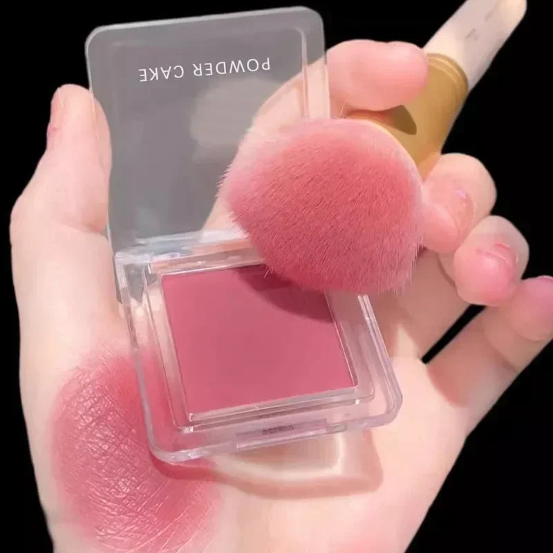 Face Blusher Matte Natural Cheek Tint Brighten Face Waterproof Face Contouring Cosmetics Blush Powder Soft Female Makeup 1Pcs