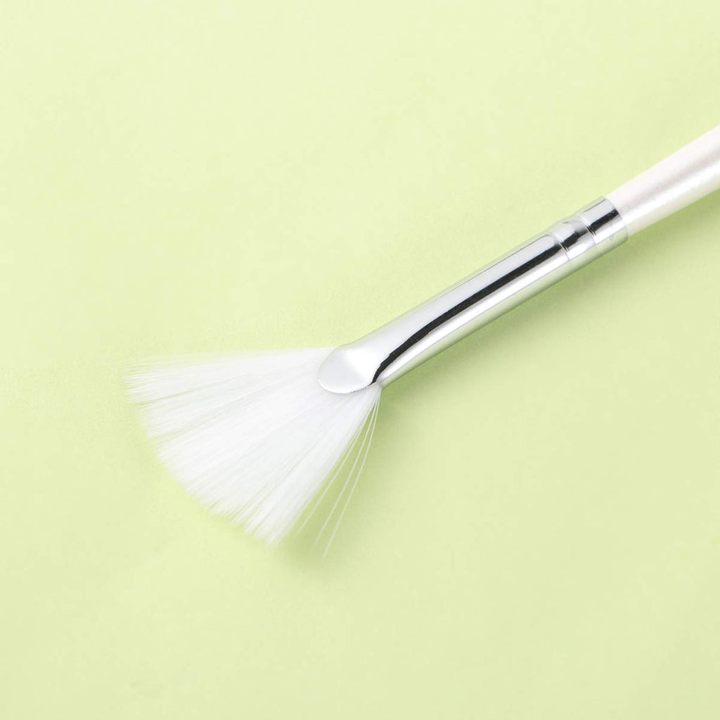 Fan 3Pcs Facial Soft Facial Mask Applicator Mask Long Handle Fan Shape Mask Diy Soft Makeup Cosmetic Tools for Peel Mask Makeup Facial Brush